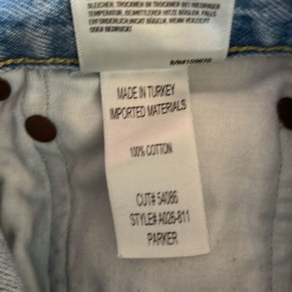 Agolde Parker Shorts Button Up Fly Distressed Size 25 - Picture 6 of 7